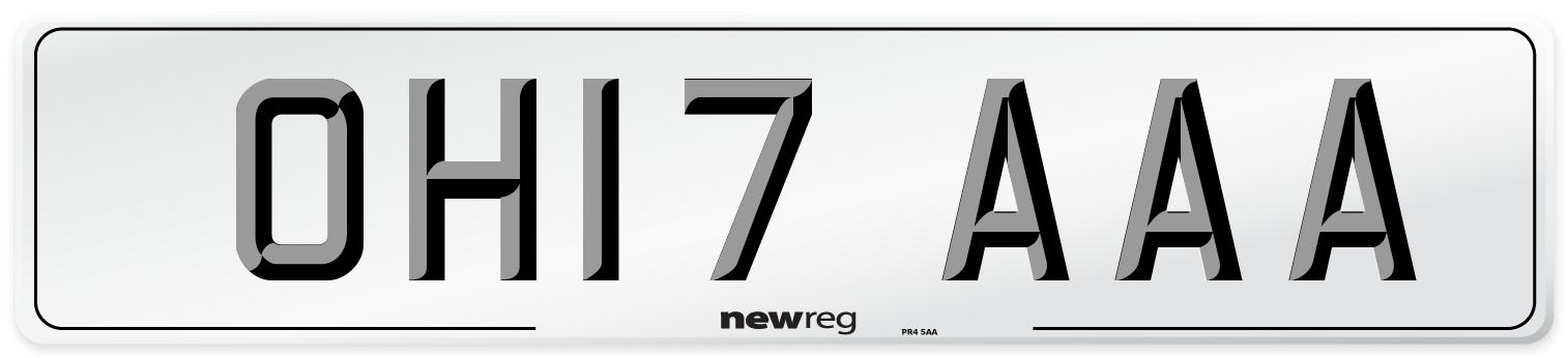 OH17 AAA Number Plate from New Reg